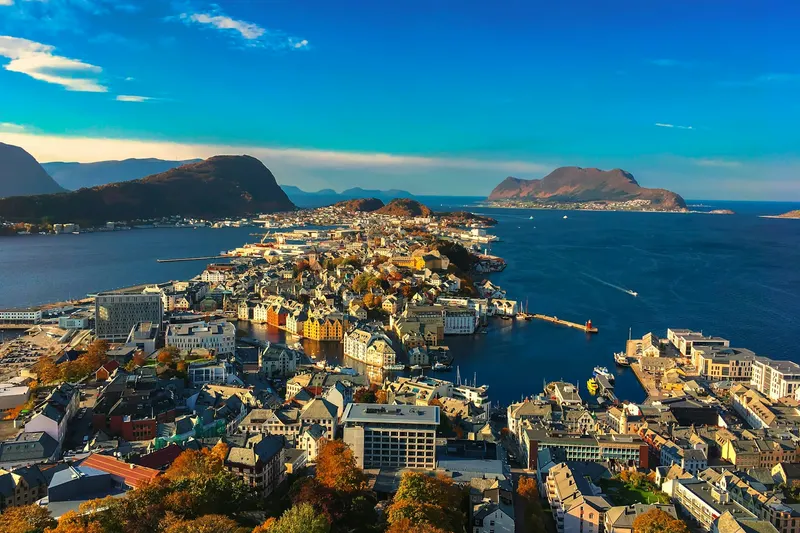 Utsikt over Ålesund fra Aksla
